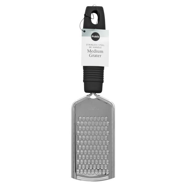 slide 1 of 1, Publix Grater, Medium, Stainless Steel w/Handle, 1 ct