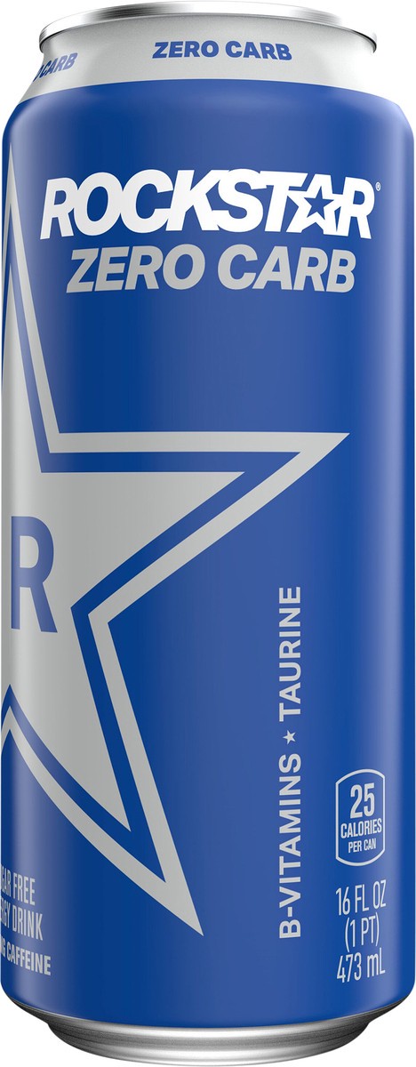 slide 3 of 5, Rockstar Zero Carb Energy Drink - 16 fl oz, 16 oz