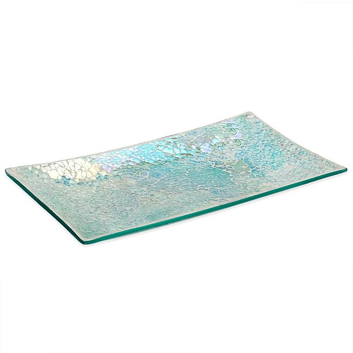 slide 1 of 2, India Ink Aurora Cracked Glass Guest Towel Tray - Pastel, 1 ct