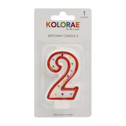 Kolorae Birthday Candle 2 ct