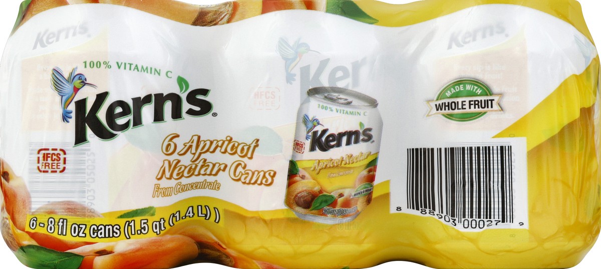 slide 3 of 4, Kern's Apricot Nectar - 6 ct, 6 ct; 8 fl oz