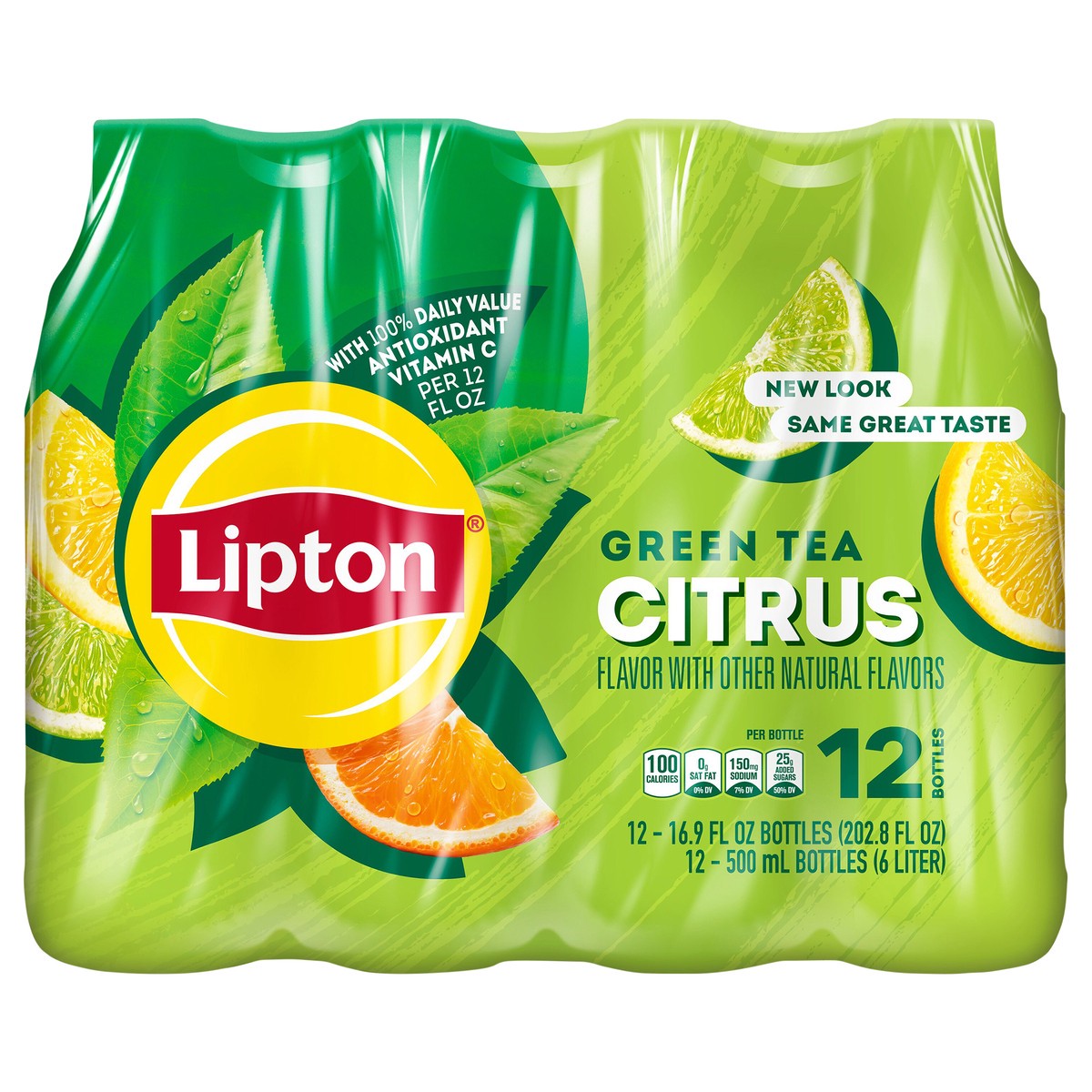 slide 1 of 21, Lipton Green Tea Citrus, 202.8 fl oz