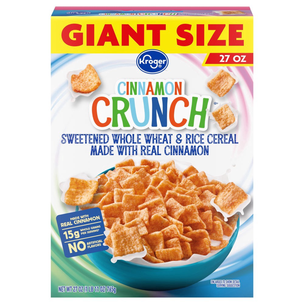 slide 1 of 1, Kroger® Cinnamon Crunch Cereal, 27 oz