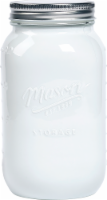 slide 1 of 1, Mason Craft And More Glass Jar - White, 4 liter