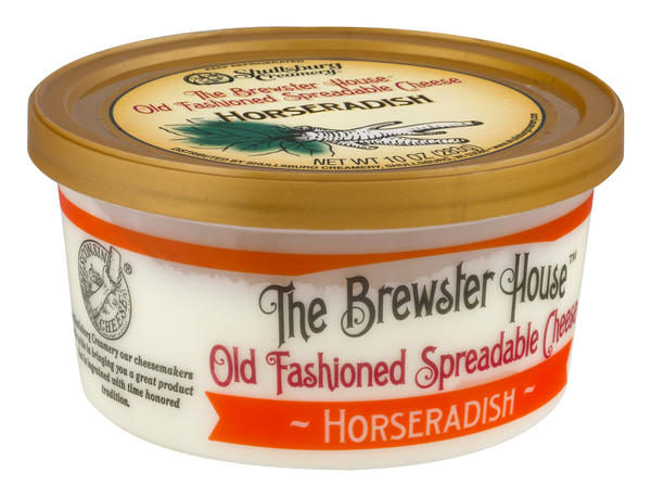 slide 1 of 1, Shullsburg Creamery The Brewster House Old Fashioned Spreadable Cheese Horseradish, 10 oz