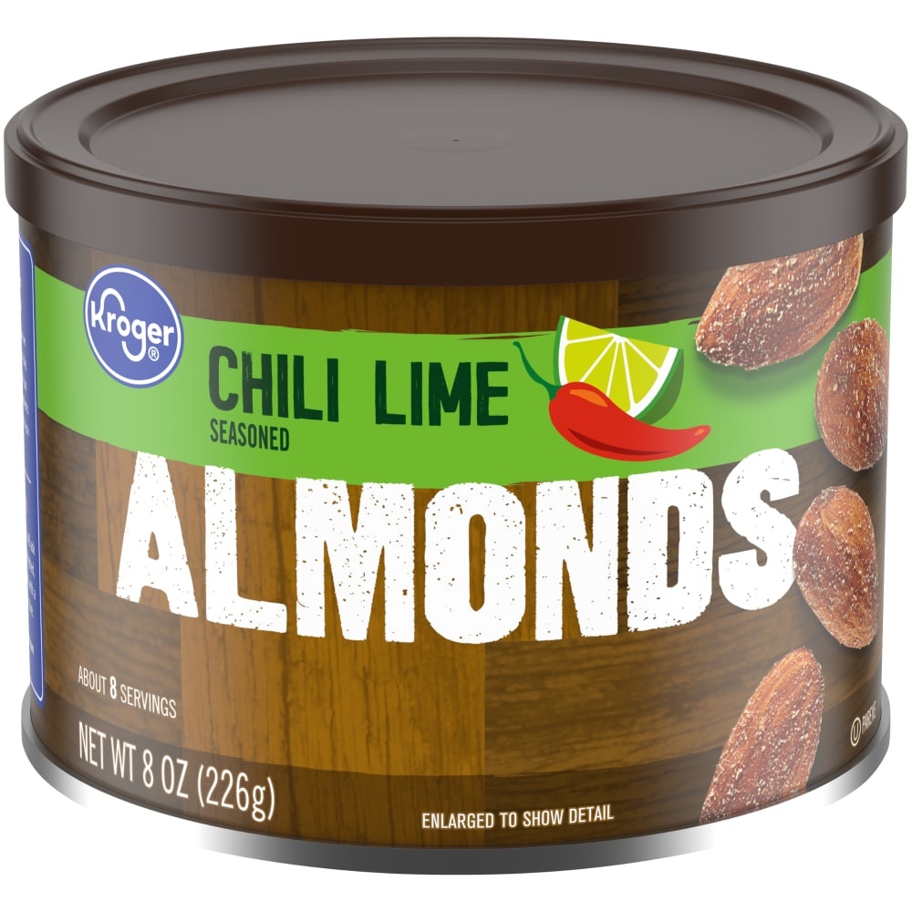 slide 1 of 1, Kroger Chili Lime Seasoned Almonds, 8 oz