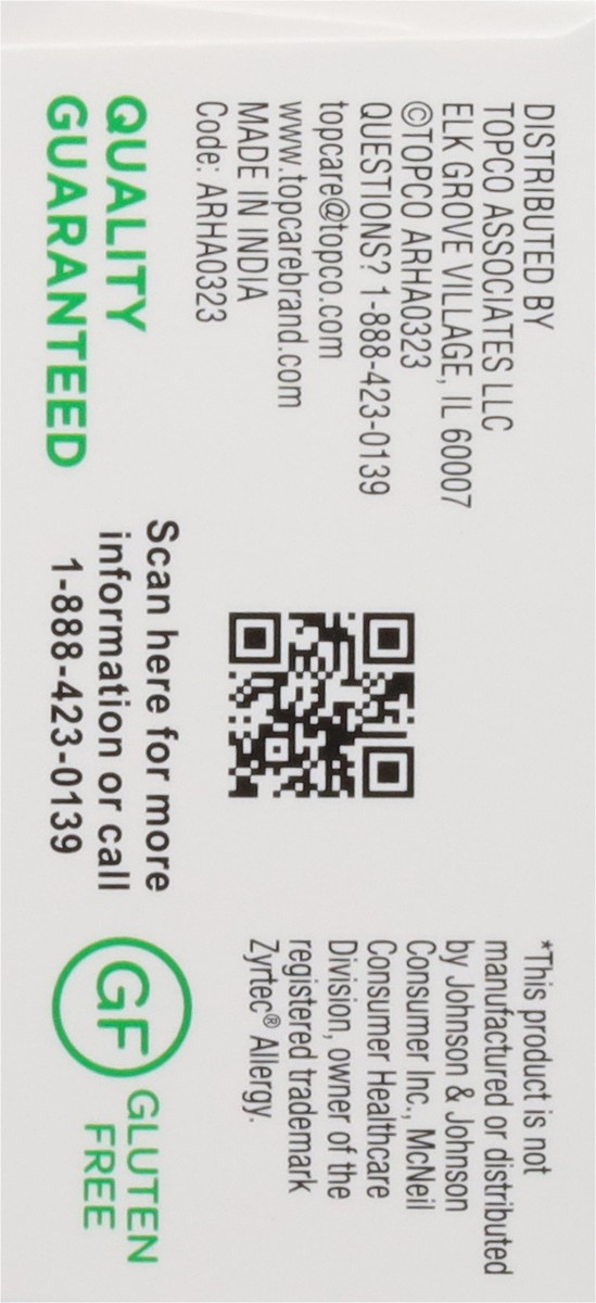 slide 10 of 14, TopCare Health 10 mg Original Prescription Strength Cetrizine Hydrochloride 24 Tablets, 24 ct