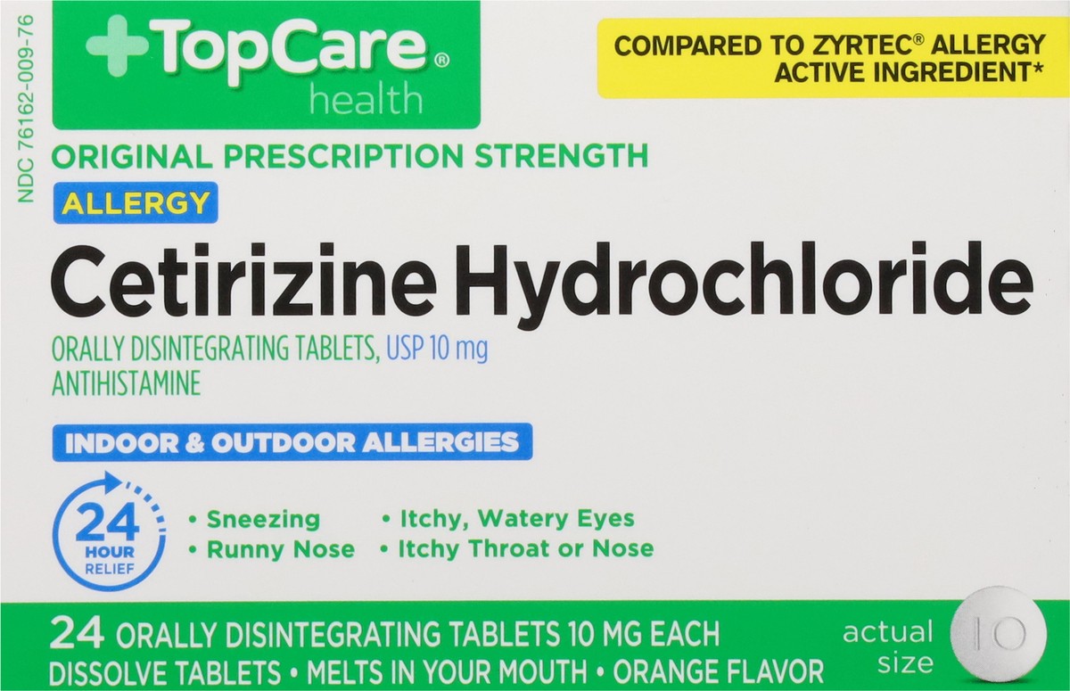 slide 3 of 14, TopCare Health 10 mg Original Prescription Strength Cetrizine Hydrochloride 24 Tablets, 24 ct