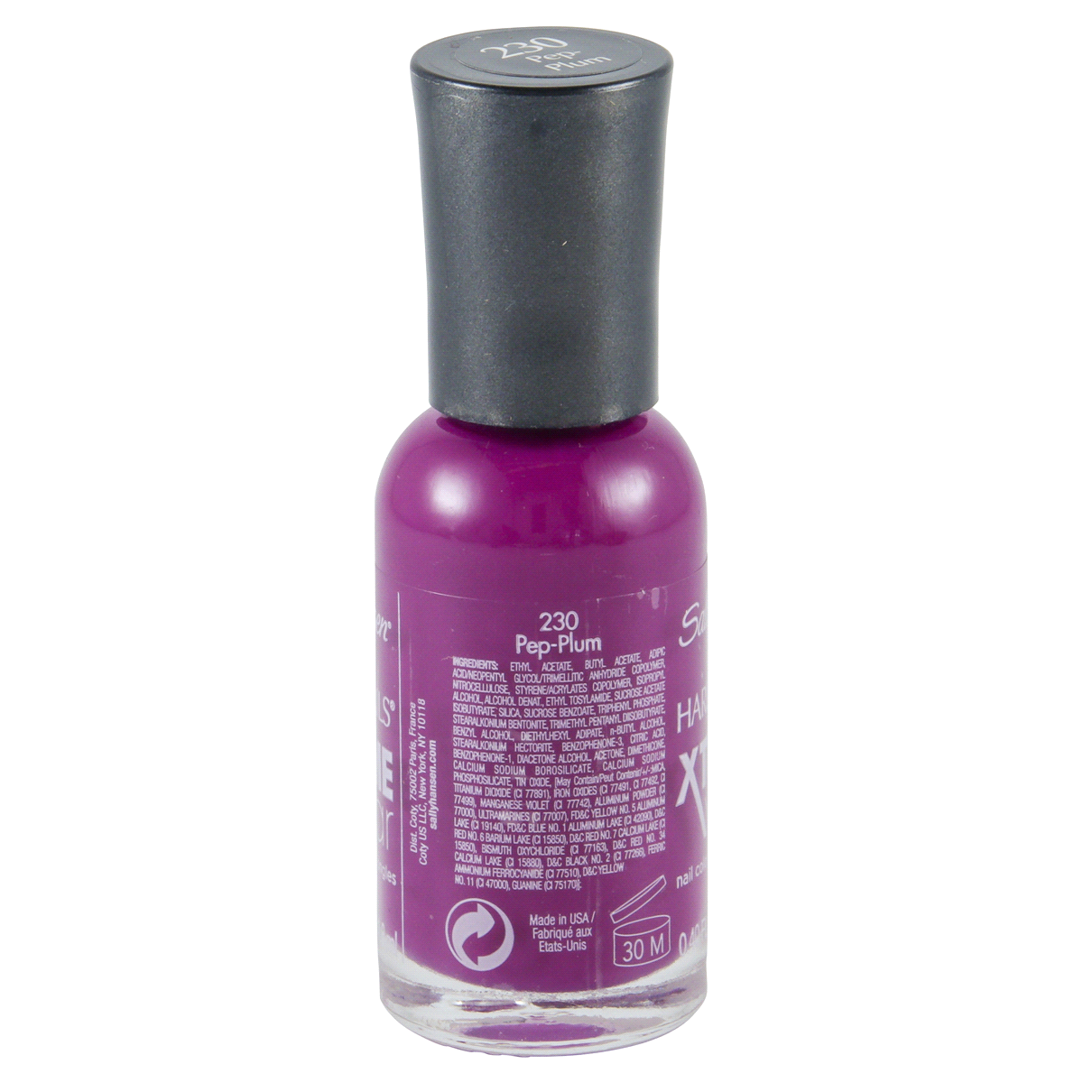 slide 2 of 4, Sally Hansen -HARD AS NAILS XTREME WEAR -Pep-Plum -0.4, 1 ct