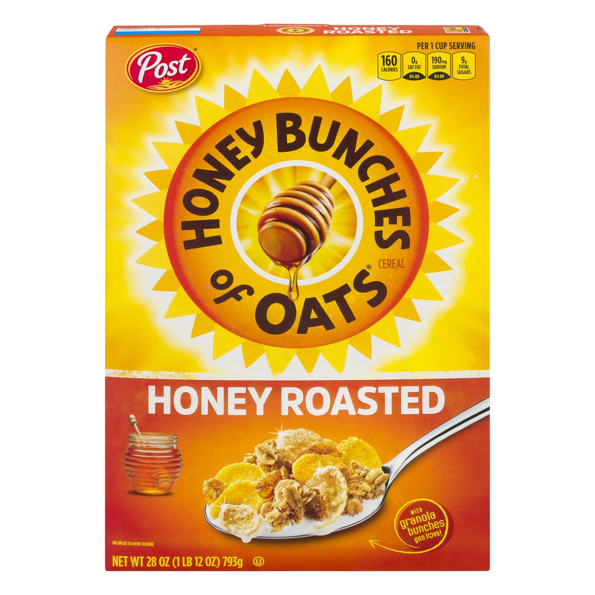 slide 1 of 8, Honey Bunches of Oats Honey Roasted Breakfast Cereal - 28oz - Post, 28 oz