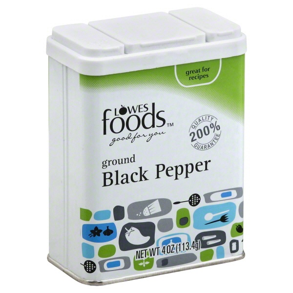 slide 1 of 1, Lowes Foods Black Pepper, 4 oz