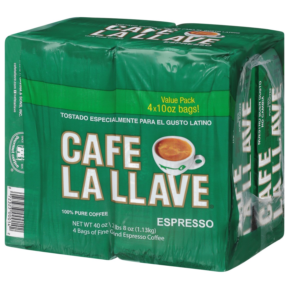 slide 3 of 9, Café La Llave Value Pack Fine Grind Espresso Coffee 4 - 10 oz Bags, 4 ct