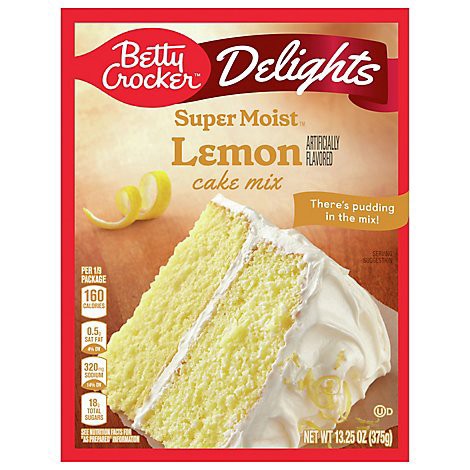 slide 1 of 1, Betty Crocker Delights Super Moist Lemon Cake Mix - 13.25 Oz, 13.25 oz