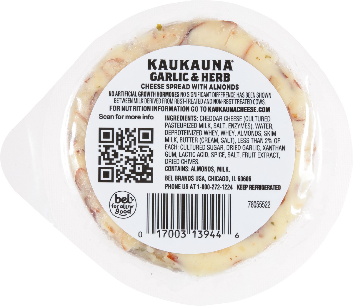 slide 6 of 14, Kaukauna Garlic & Herb Cheese Spread with Almonds 6 oz, 6 oz