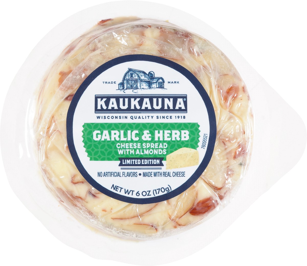 slide 13 of 14, Kaukauna Garlic & Herb Cheese Spread with Almonds 6 oz, 6 oz