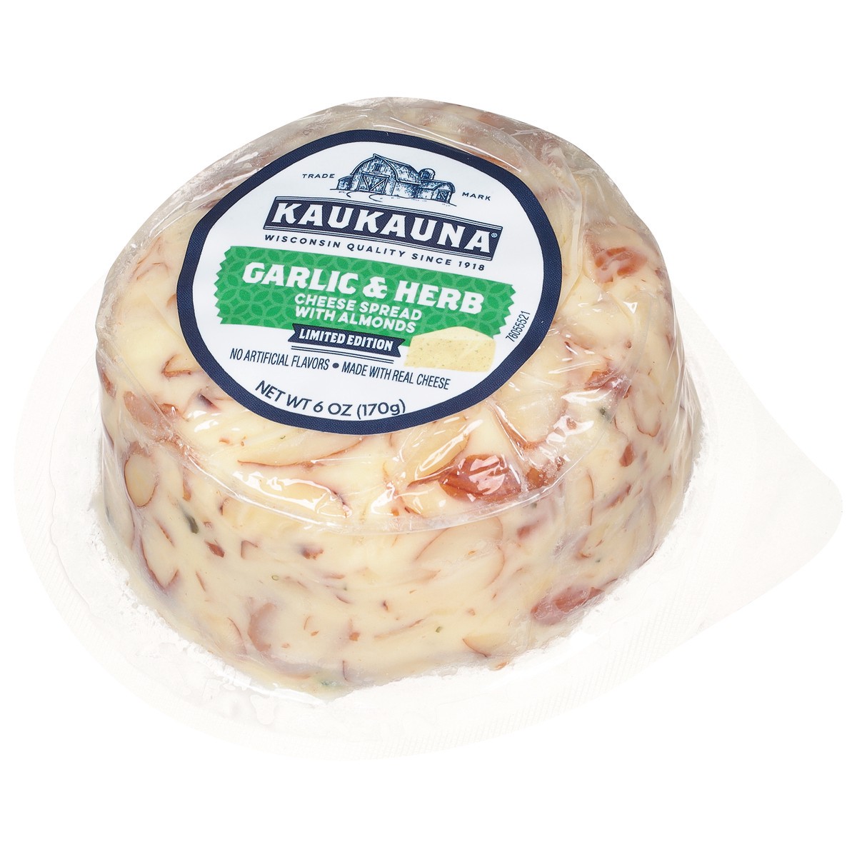 slide 3 of 14, Kaukauna Garlic & Herb Cheese Spread with Almonds 6 oz, 6 oz