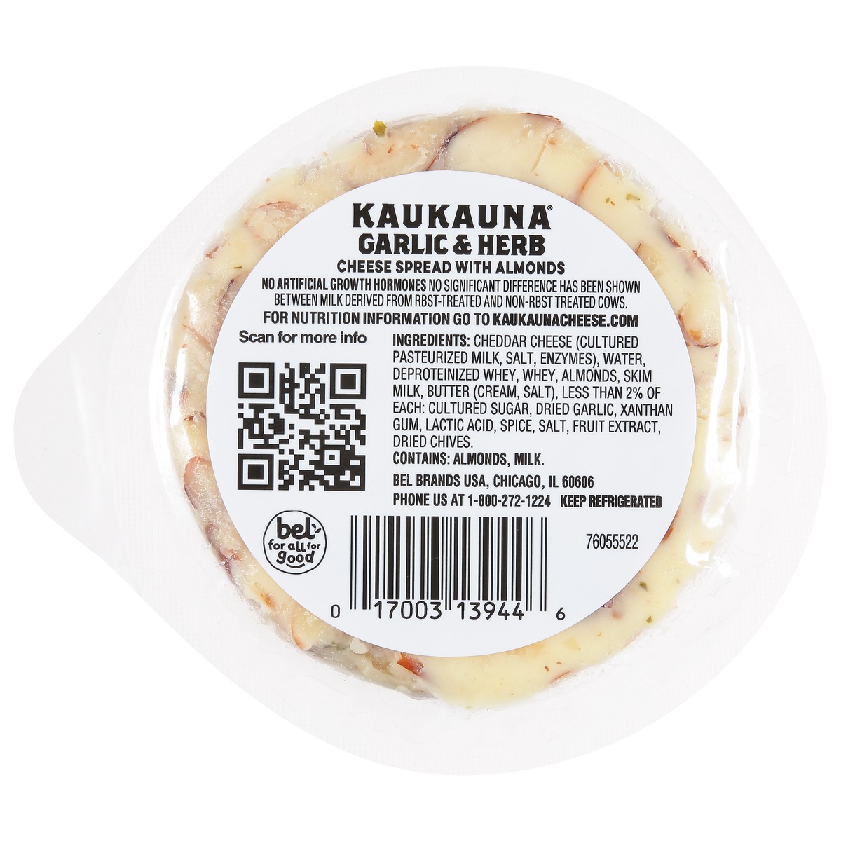 slide 8 of 14, Kaukauna Garlic & Herb Cheese Spread with Almonds 6 oz, 6 oz