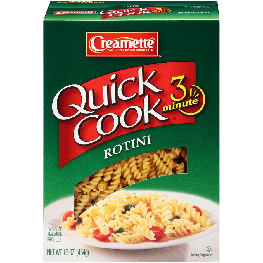 slide 1 of 8, Creamette Quick Cook Rotini, 16 oz