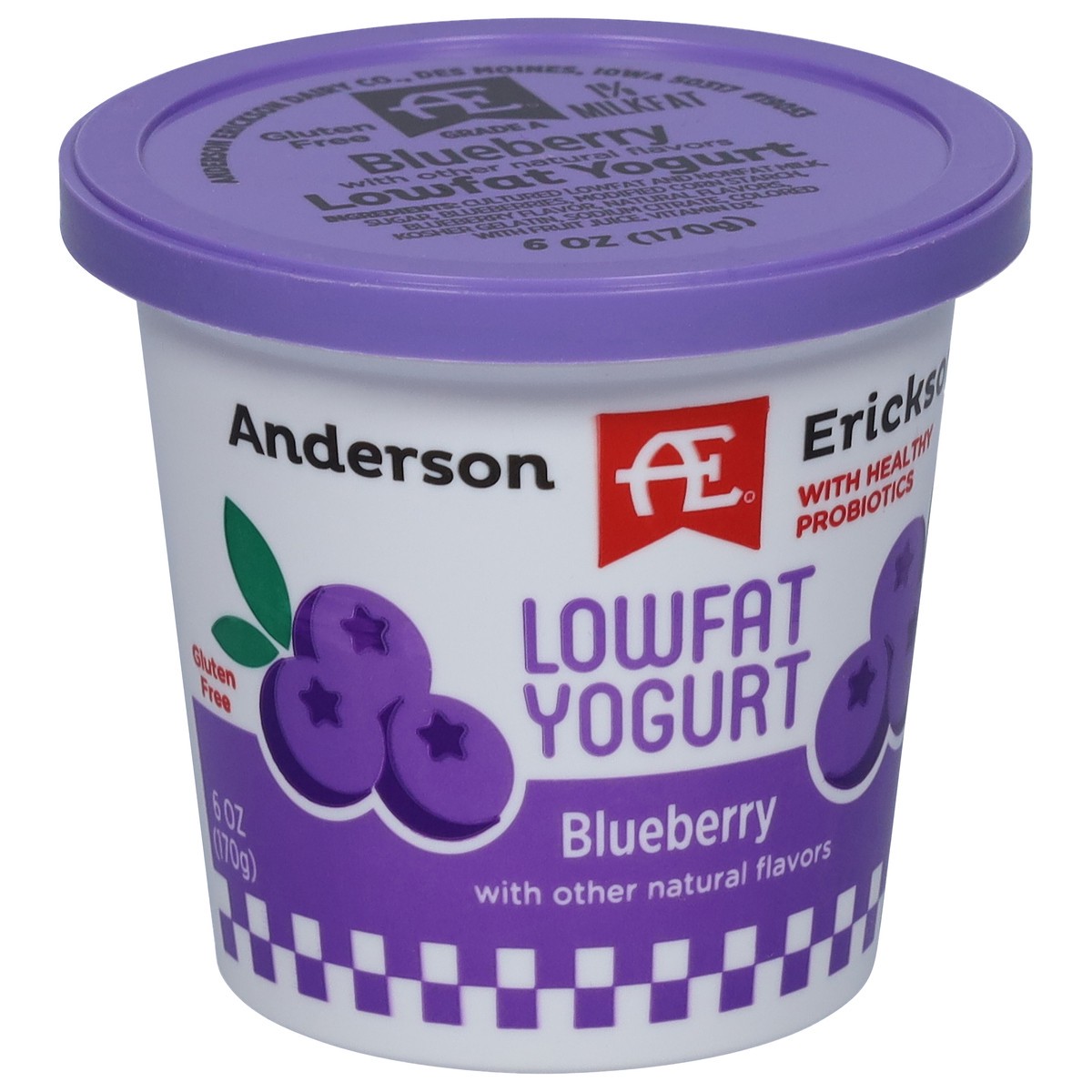 slide 3 of 11, Anderson Erickson Dairy Lowfat Blueberry Yogurt 6 oz, 6 oz