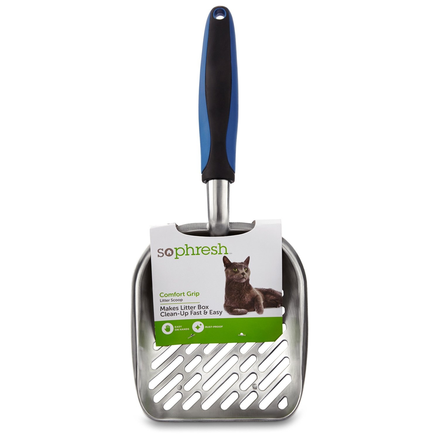 slide 1 of 1, Petco So Phresh Comfort Grip Metal Litter Scoop, 1 ct