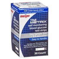 slide 3 of 29, Meijer TRUE METRIX Self-Monitoring Blood Glucose Test Strips, 30 ct