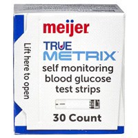 slide 15 of 29, Meijer TRUE METRIX Self-Monitoring Blood Glucose Test Strips, 30 ct