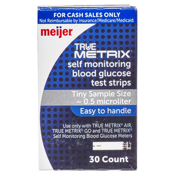 slide 24 of 29, Meijer TRUE METRIX Self-Monitoring Blood Glucose Test Strips, 30 ct