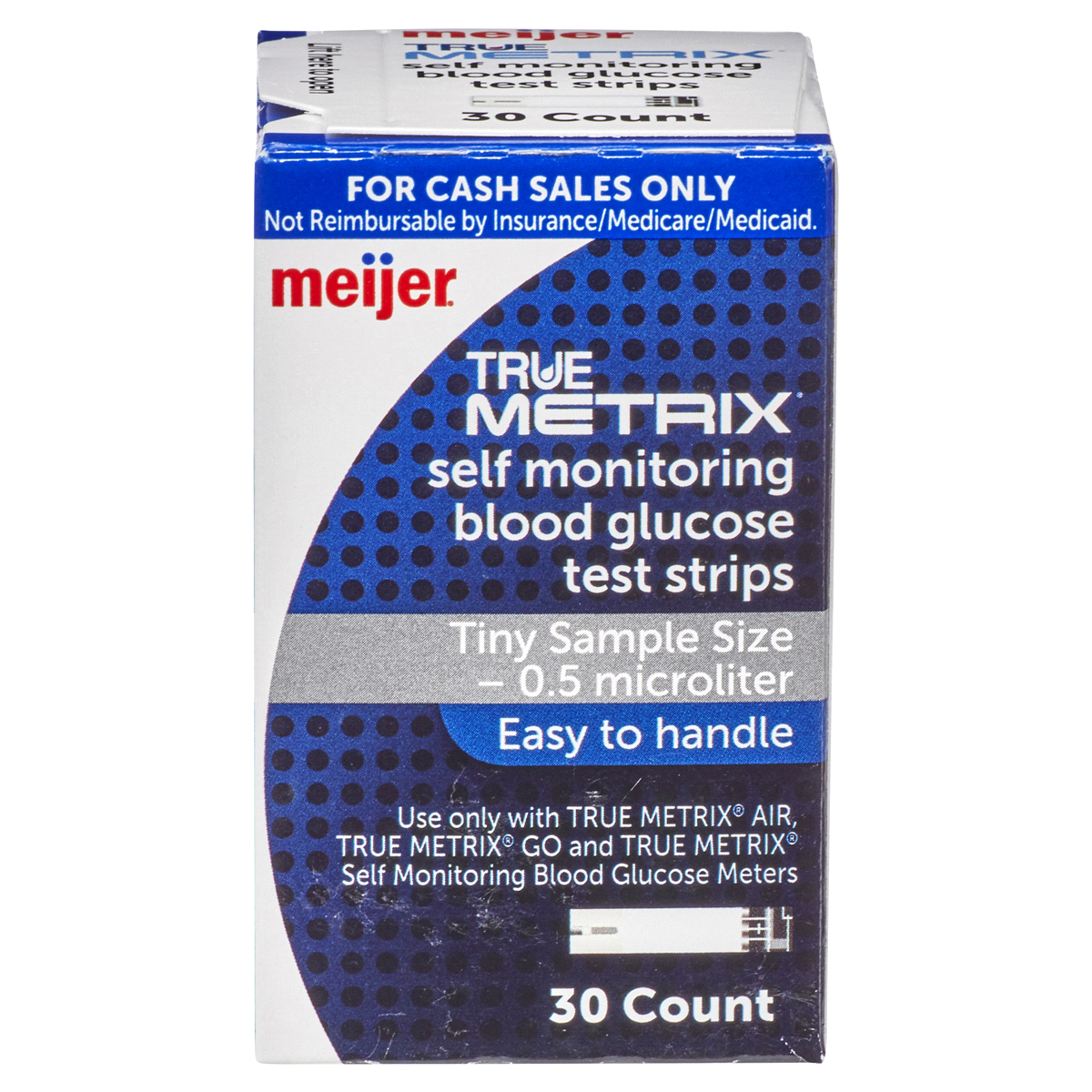 slide 1 of 4, Meijer TRUE METRIX Self-Monitoring Blood Glucose Test Strips, 30 ct