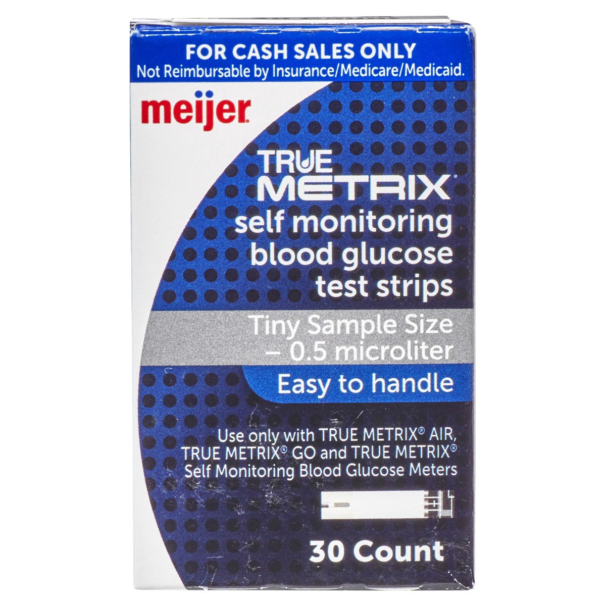 slide 25 of 29, Meijer TRUE METRIX Self-Monitoring Blood Glucose Test Strips, 30 ct