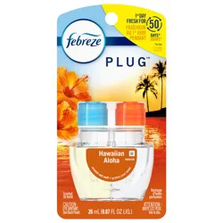 Febreze Odor-Fighting Fade Defy PLUG Air Freshener Refill, Hawaiian Aloha, (1) .87 fl. oz. Oil Refill