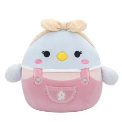 Squishmallows 10" Light Blue Chick in Pink Overalls with Headband