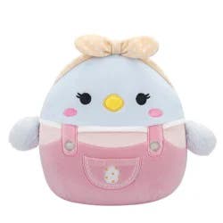 Squishmallows 10" Light Blue Chick in Pink Overalls with Headband