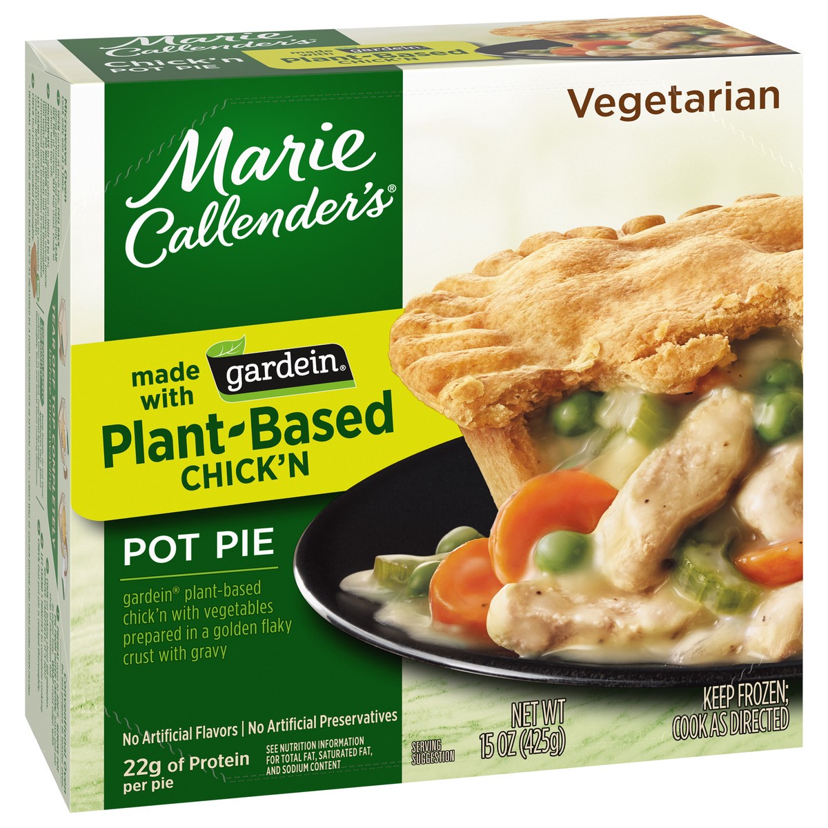 slide 5 of 9, Marie Callender's Gardein Plant-Based Vegetarian Chick'n Pot Pie 15 oz, 15 oz