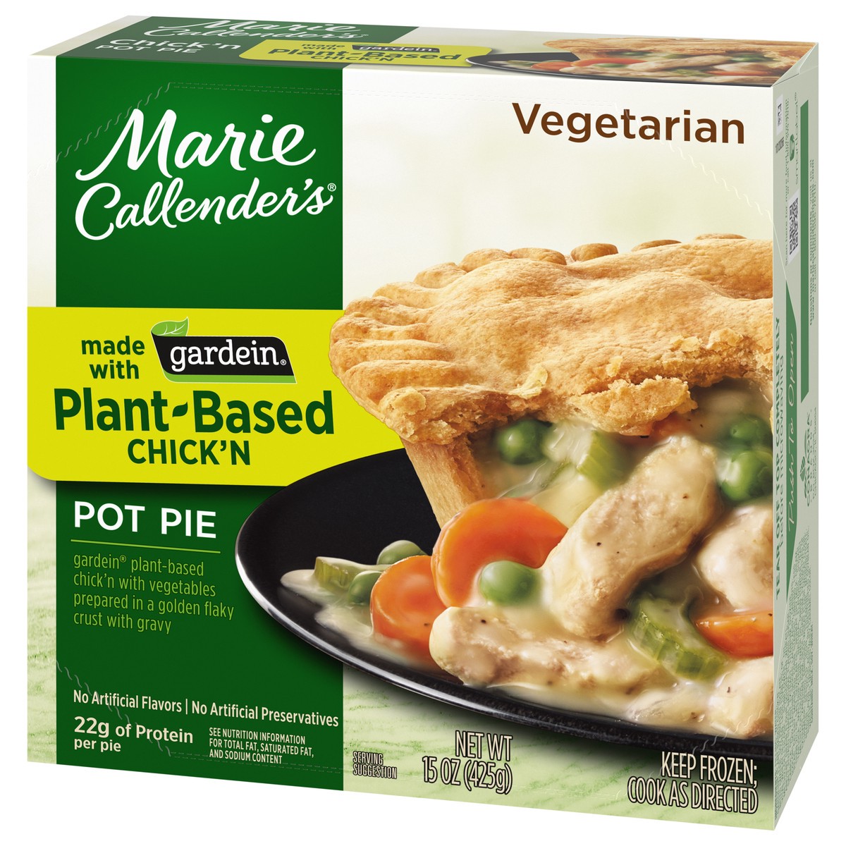 slide 6 of 9, Marie Callender's Gardein Plant-Based Vegetarian Chick'n Pot Pie 15 oz, 15 oz