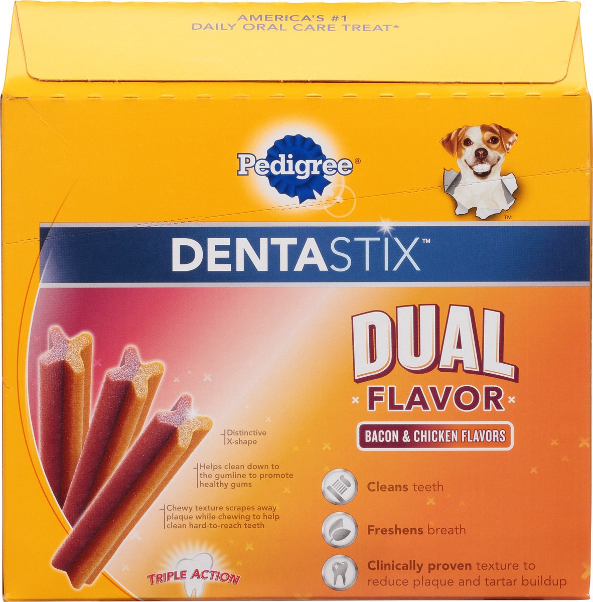 slide 13 of 17, Pedigree DentaStix Large Dual Flavor Bacon & Chicken Treats for Dogs 32 ea, 32 ct