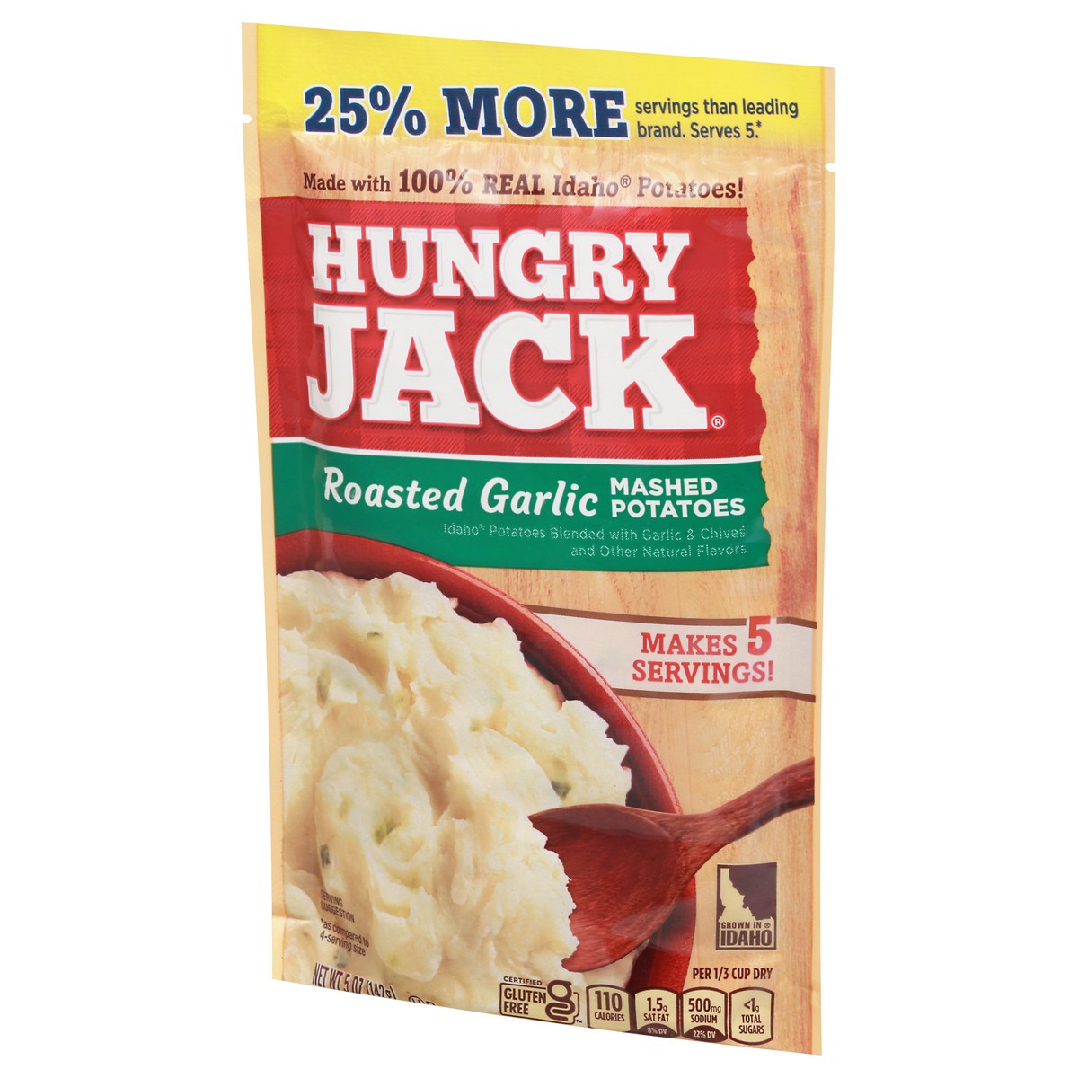 slide 3 of 9, Hungry Jack Roasted Garlic Mashed Potatoes 5 oz, 5 oz