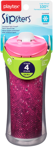 slide 1 of 6, Playtex Travel Time Insulated Sport Spout Cup, BPA-Free, 12 oz