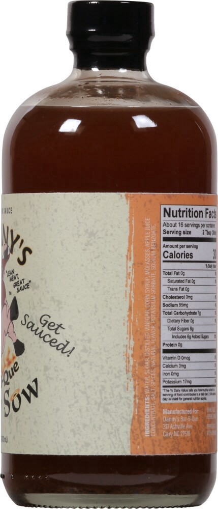slide 4 of 4, Danny's Bar-B-Que Holy Sow Sauce, 16 fl oz