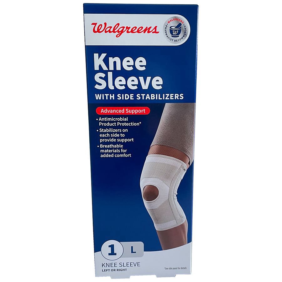slide 1 of 5, Walgreens Large Knee Sleeve, 1 ct