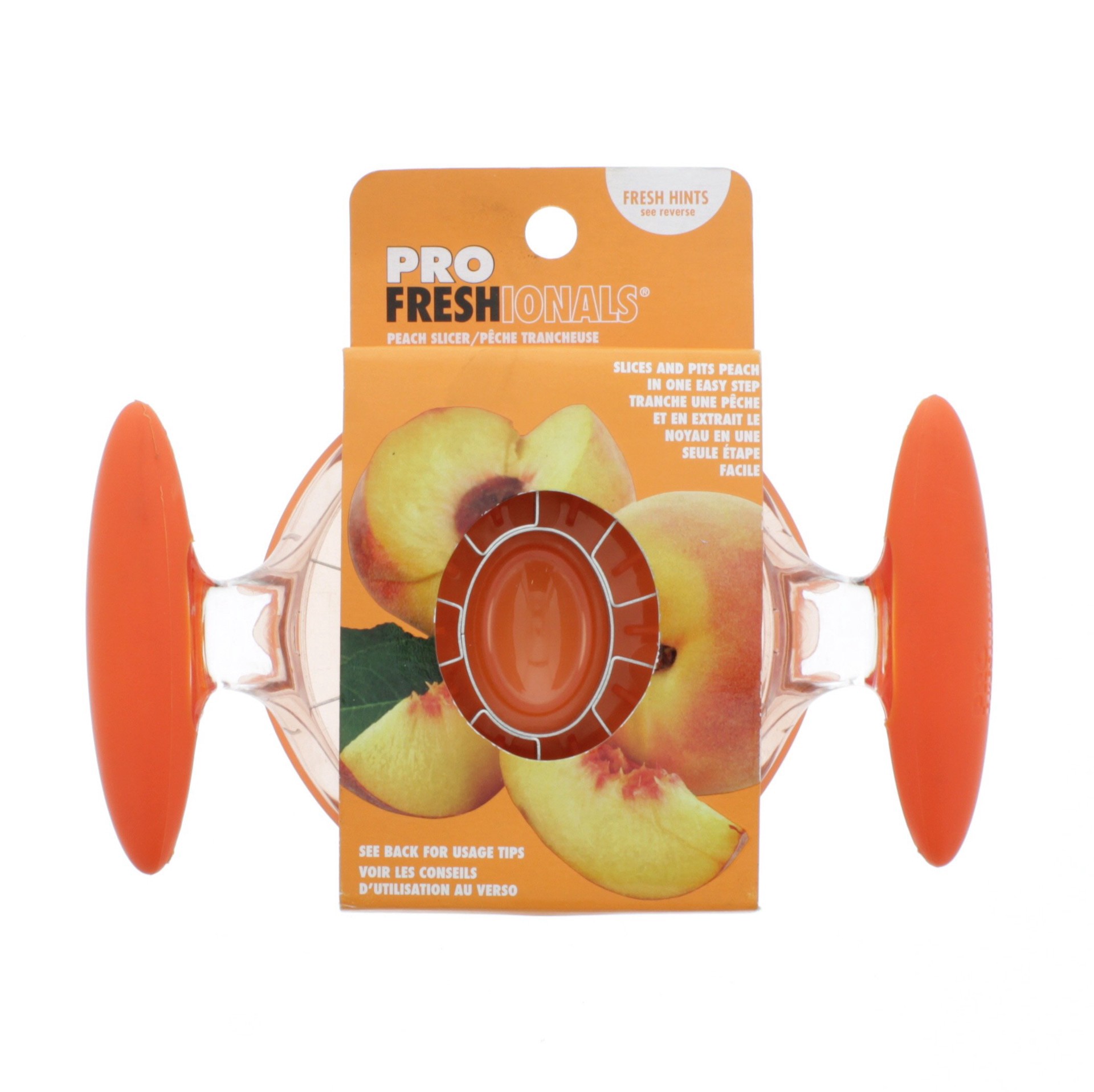 slide 1 of 2, Bradshaw Profreshionals Peach Slicer With Stainless Steel Blade, 1 ct