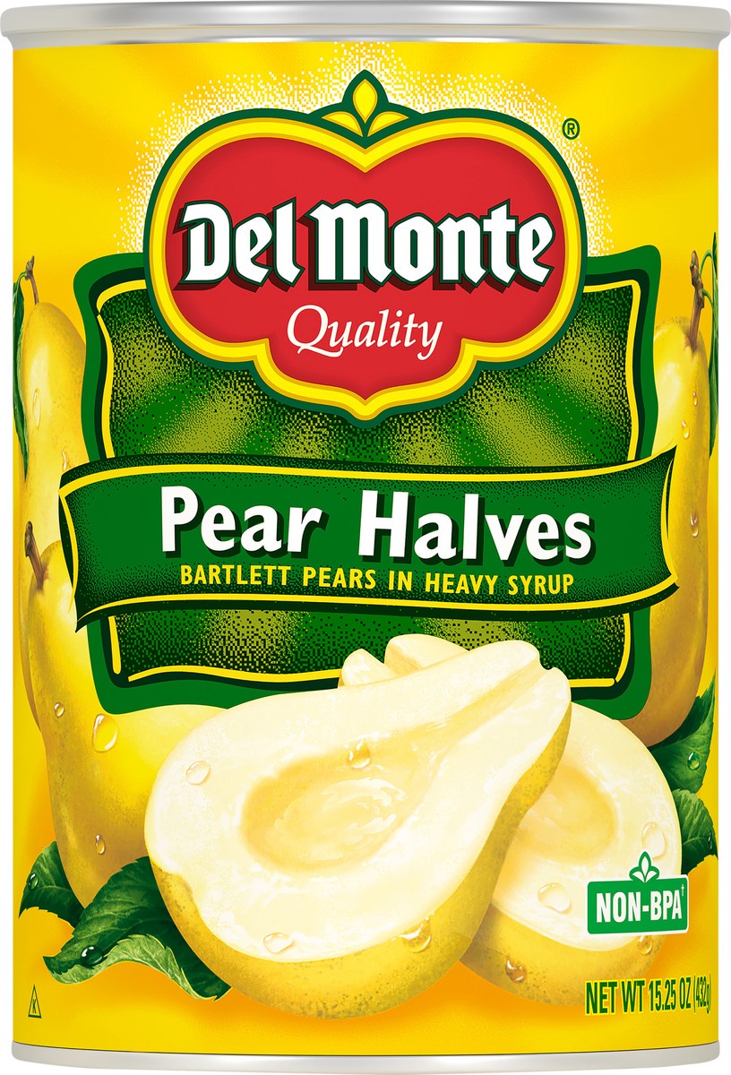 slide 3 of 7, Del Monte Pear Halves In Heavy Syrup, 15.25 oz