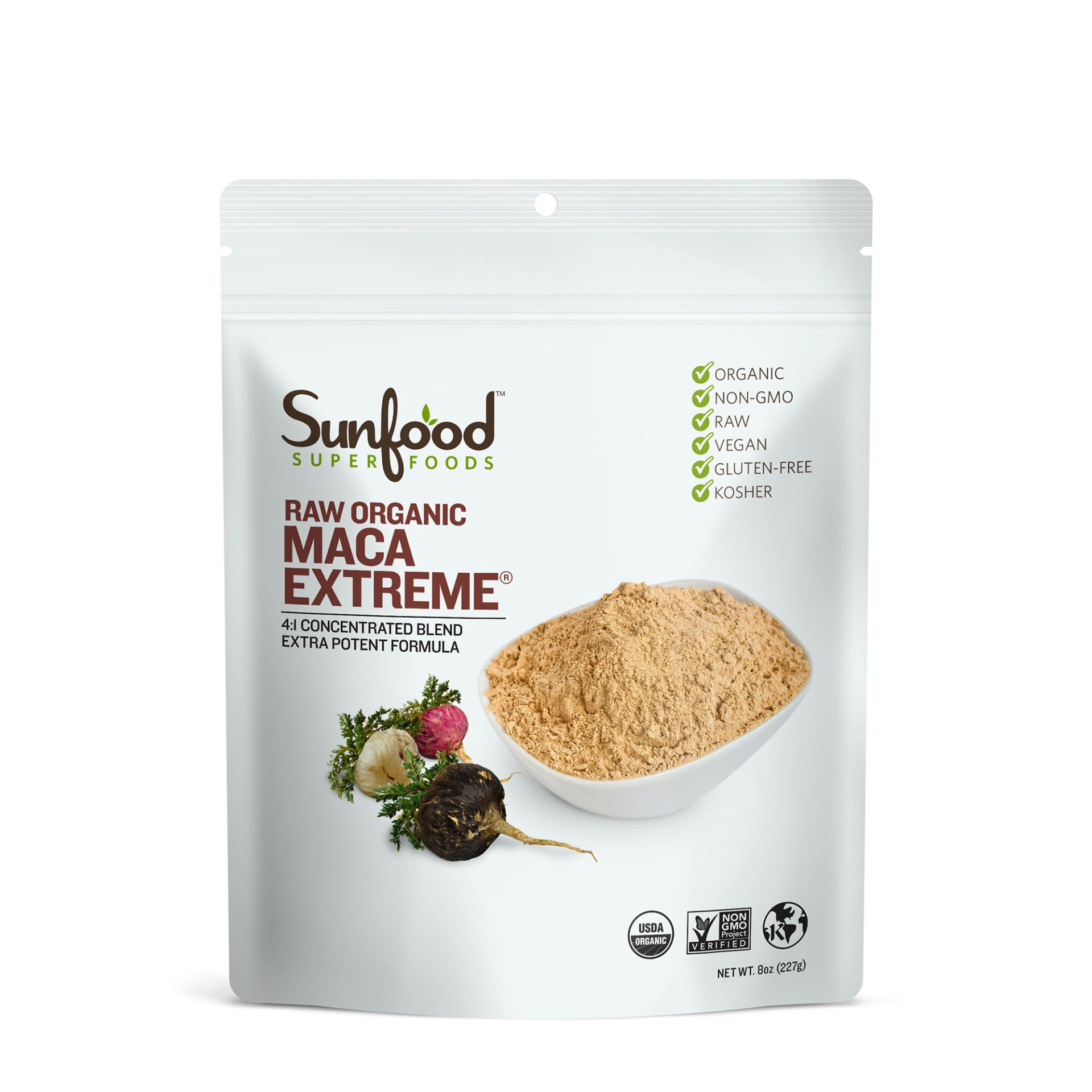 slide 1 of 1, Sunfood Maca Extreme Organic, 8 oz