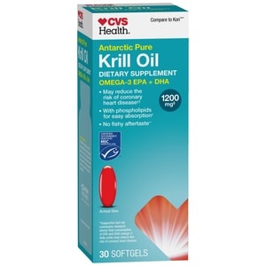 slide 1 of 1, CVS Health Pure Antarctic Krill Oil, 1200Mg, 30 Ct, 30 ct