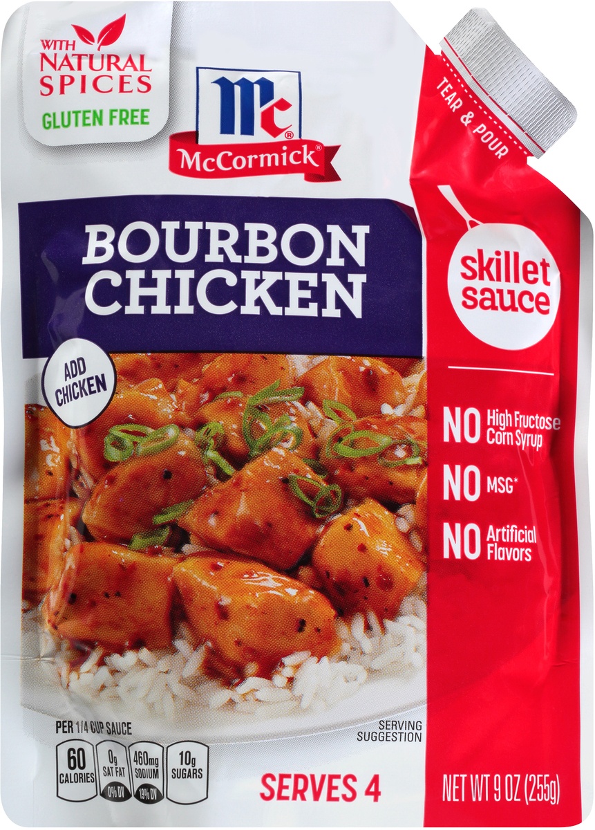 slide 5 of 7, McCormick Gluten Free Bourbon Chicken Skillet Sauce, 9 fl oz