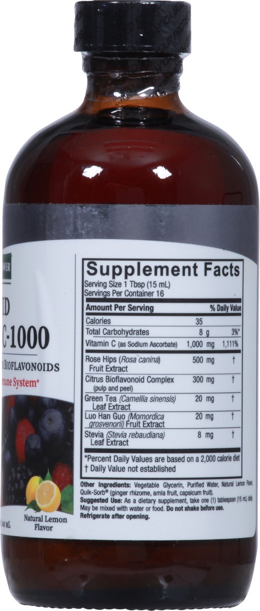 slide 11 of 12, Nature's Answer Liquid Natural Lemon Flavor Vitamin C-100 with Rose Hips & Citrus Bioflavonoids 8 fl oz, 8 fl oz