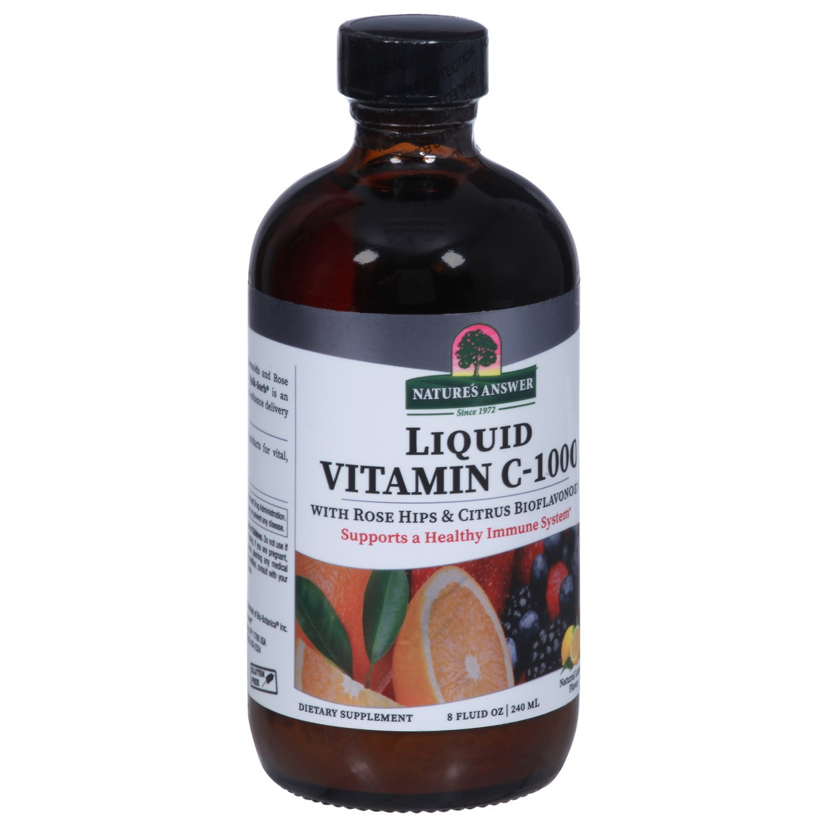 slide 8 of 12, Nature's Answer Liquid Natural Lemon Flavor Vitamin C-100 with Rose Hips & Citrus Bioflavonoids 8 fl oz, 8 fl oz