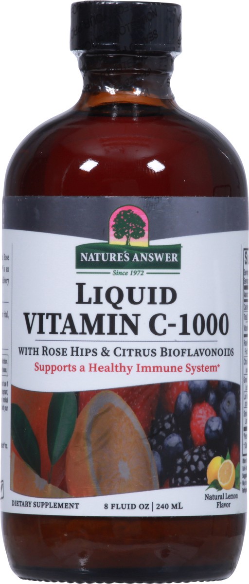slide 7 of 12, Nature's Answer Liquid Natural Lemon Flavor Vitamin C-100 with Rose Hips & Citrus Bioflavonoids 8 fl oz, 8 fl oz