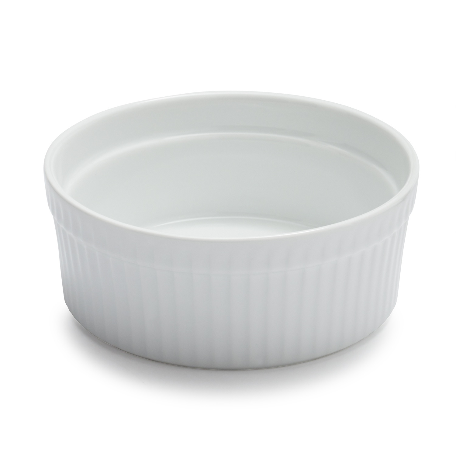 slide 1 of 1, Sur La Table Porcelain Round Ramekin with Ribbed Sides, 10 oz