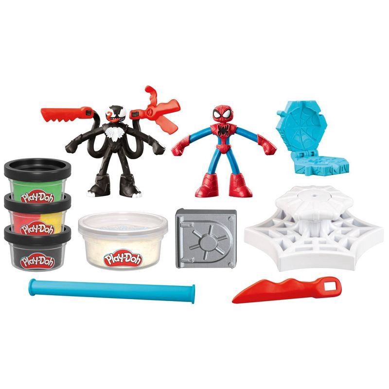slide 4 of 7, Play-Doh Spider-Man Launch and Slice Battle Set, 1 ct