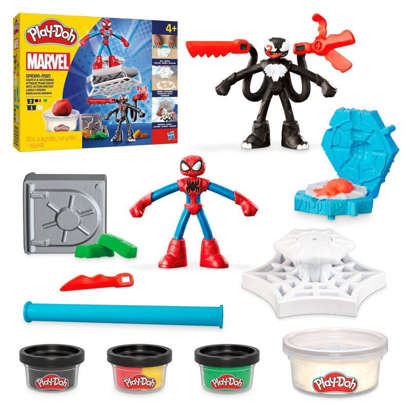 slide 7 of 7, Play-Doh Spider-Man Launch and Slice Battle Set, 1 ct